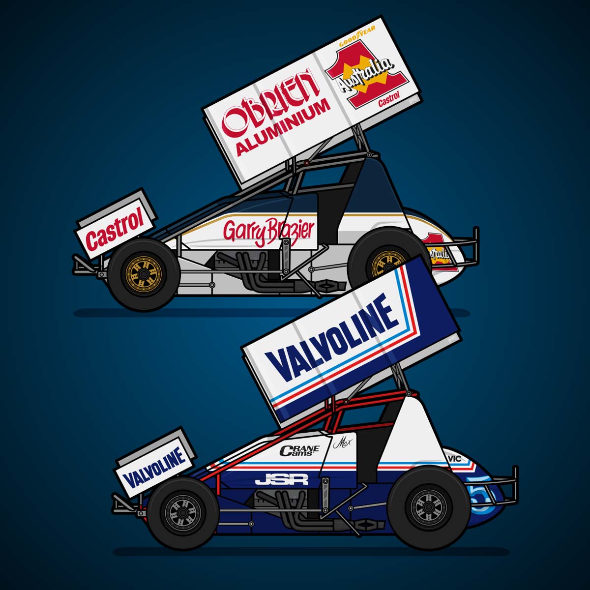Preview of Garry Brazier and Max Dumesny 410 Sprintcars.