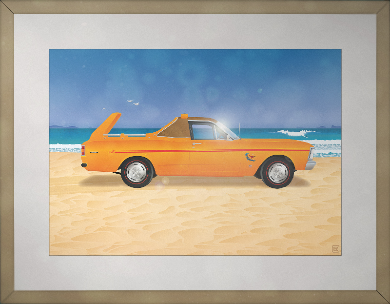 Preview of framed Ford XW SurferRoo print.