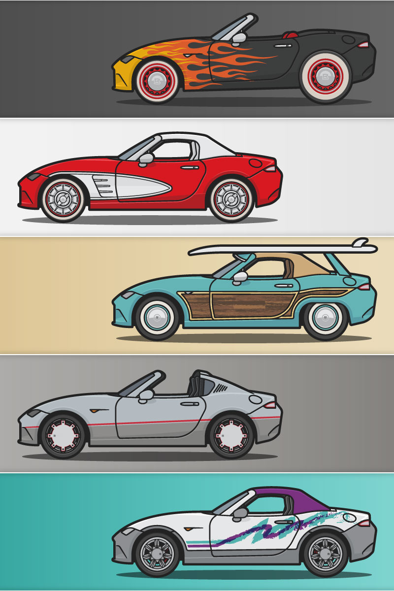 Gallery of the automotive styling eras