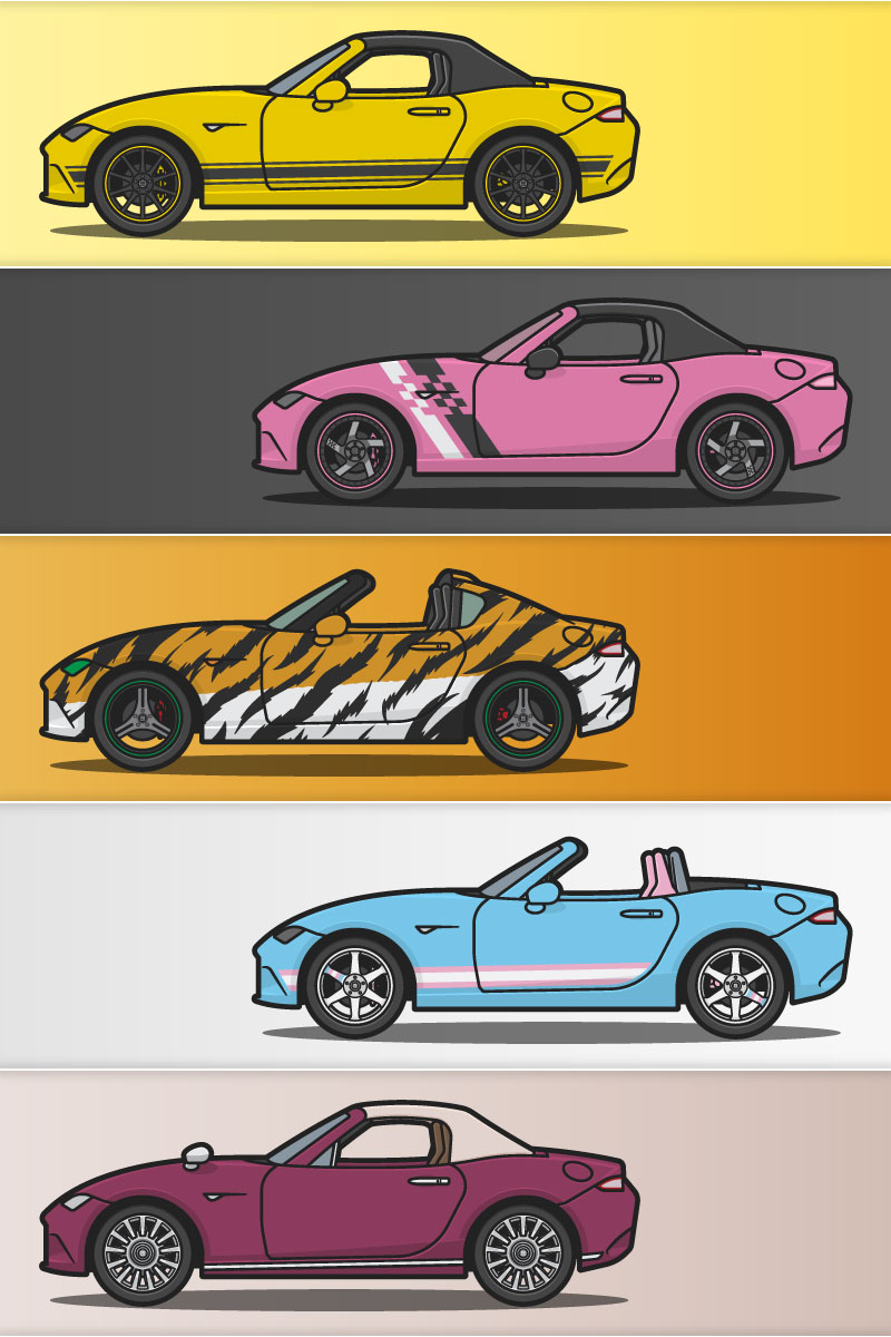 Gallery of the cars using colour themes
